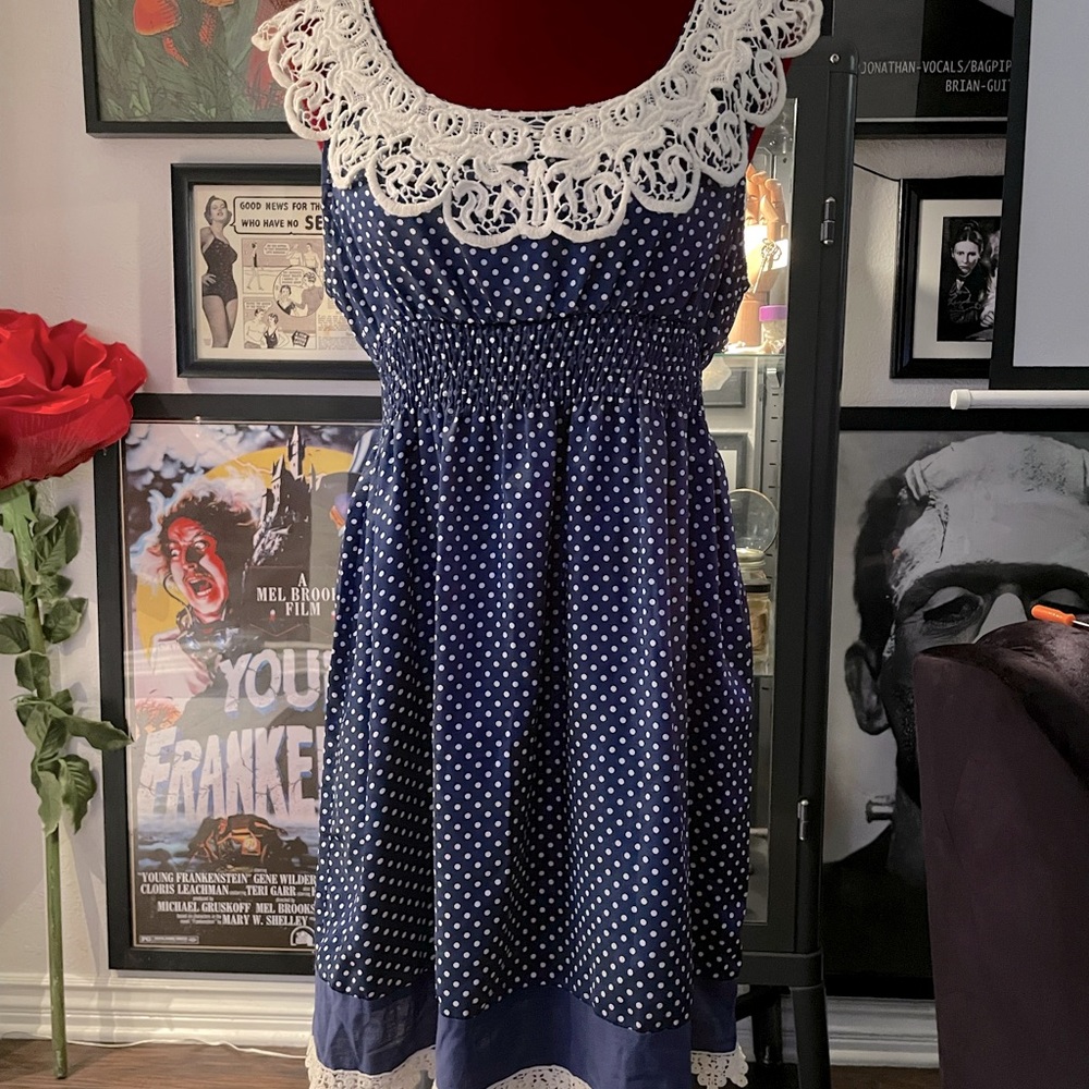 Rare handmade silk vintage pin up dress.